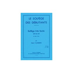 Le solfège des débutants  CLASSENS vol 2 clé sol