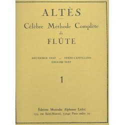 Célèbre méthode de flûte ALTES vol 1