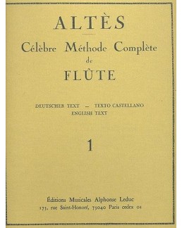 Célèbre méthode de flûte ALTES vol 1