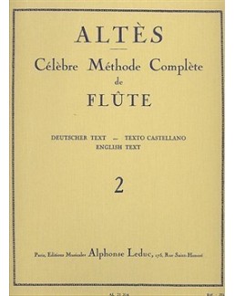 Célèbre méthode de flûte complète ALTES vol 2
