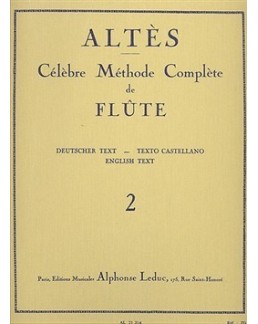 Célèbre méthode de flûte complète ALTES vol 2