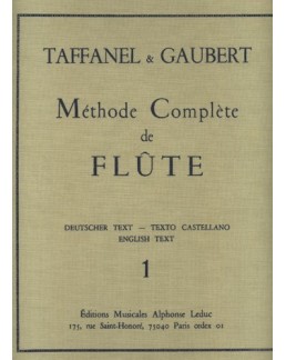 Méthode complète de flûte TAFFANEL & GAUBERT VOL 1