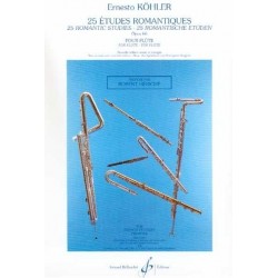 KOHLER 25 études romantiques flûte