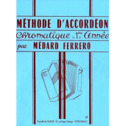 Méthode d'accordéon chromatique FERRERO 1ère année