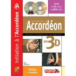 Initiation à l'accordéon en 3D MAUGAIN CD + DVD