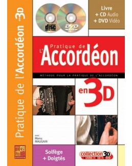 Pratique de l'accordéon en 3D MAUGAIN CD + DVD