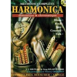 Méthode complète harmonica diatonique & chromatique MILTEAU  SZLAPCZYNSKI avec CD