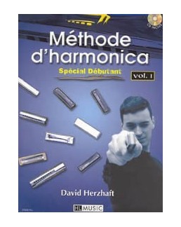 Méthode d'harmonica Vol.1 HERZHAFT David + CD