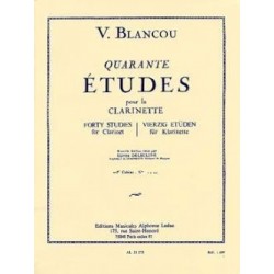 40 études pour la clarinette BLANCOU vol 1