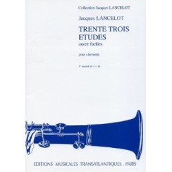 33 études assez faciles Jacques LANCELOT vol 1