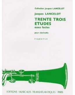 33 études assez faciles Jacques LANCELOT vol 2