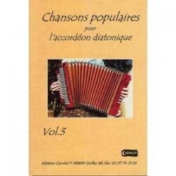 Chansons populaires pour l'accordéon diatonique Yann DOUR avec CD vol 3