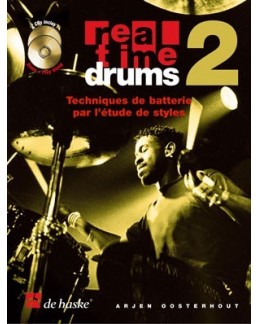 Real time drums "Techniques de batterie par l'étude des styles" vol 2 avec CD