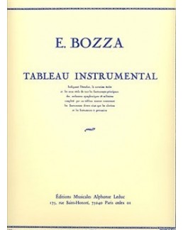 Tableau instrumental Eugène BOZZA