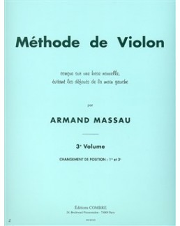 Méthode de violon Armand MASSAU vol 3