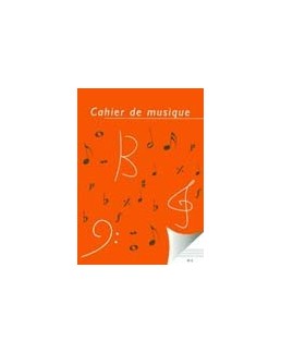 cahier musique 8 portées avec page écriture