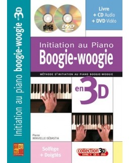 Initiation au piano boogie-woogie en 3D Minvielle CD+DVD