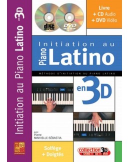 Initiation au piano latino en 3D Minvielle CD+DVD