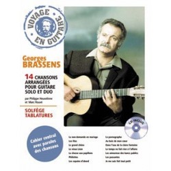 Brassens Georges voyage en guitare tablatures avec CD