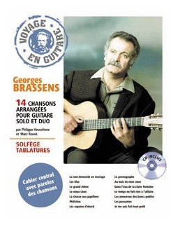 Brassens Georges voyage en guitare tablatures avec CD