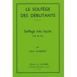 Le solfège des débutants CLASSENS clé de fa