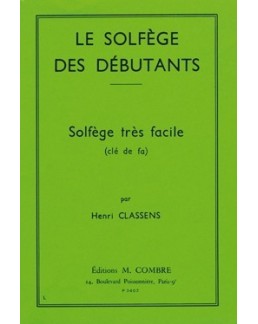 Le solfège des débutants CLASSENS clé de fa