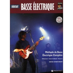 Débutant Basse électrique David Overthrow avec CD