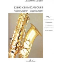 Londeix exercices mécaniques vol 1 saxophone