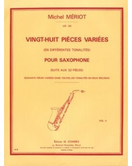 Mériot michel 28 pièces variées saxophone