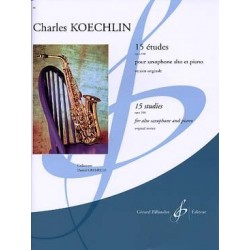 Koechlin 15 études pour saxophone alto et piano