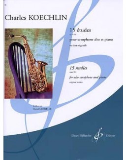 Koechlin 15 études pour saxophone alto et piano