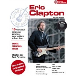 Eric Clapton voyage en guitare solfège et tablatures avec CD