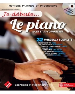 Je débute le piano Phlippe Gérard Hélène avec CD