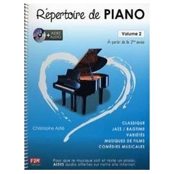 Répertoire de piano Astié avec CD vol 2